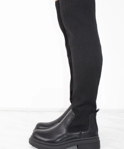 Miss Moda Luxe Black Over The Knee Ribbed Sock Boot -Miss Moda Luxe Shop 5 d90e7e6e 0a06 42cf ba6f a51778806bf3