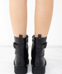 Miss Moda Luxe Black Faux Leather Lace Up Buckle Ankle Boots -Miss Moda Luxe Shop 6 10765cf4 c258 4a46 acb2 fd5ba3345844