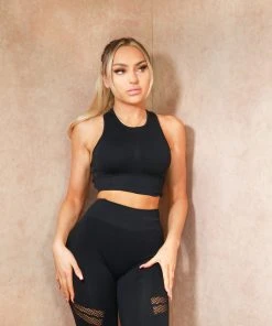 Miss Moda Luxe BLACK TWO PIECE GYM SET