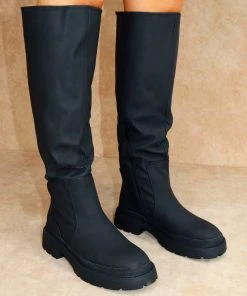 Miss Moda Luxe KENDALL Black Wellie Boot