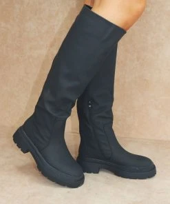 Miss Moda Luxe KENDALL Black Wellie Boot -Miss Moda Luxe Shop IMG 4896