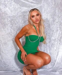 Miss Moda Luxe Green Diamante Chain Halterneck Mini Dress 8 Miss Moda Luxe Green Diamante Chain Halterneck Mini Dress -Miss Moda Luxe Shop XMASPIA 99edit scaled