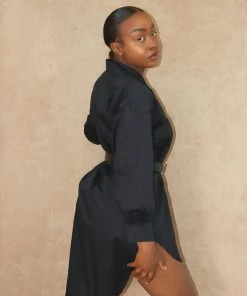 Miss Moda Luxe Cotton Black Oversized Shirt Dress 21 Miss Moda Luxe Cotton Black Oversized Shirt Dress -Miss Moda Luxe Shop antoniastudio 13