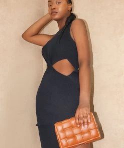 Miss Moda Luxe The Twist Black Ribbed Midi Dress -Miss Moda Luxe Shop antoniastudio 61