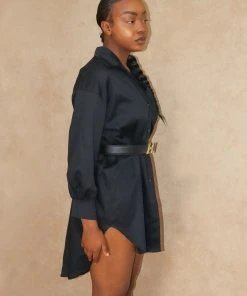 Miss Moda Luxe Cotton Black Oversized Shirt Dress 17 Miss Moda Luxe Cotton Black Oversized Shirt Dress -Miss Moda Luxe Shop antoniastudio 8