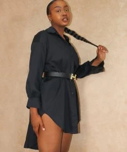 Miss Moda Luxe Cotton Black Oversized Shirt Dress 18 Miss Moda Luxe Cotton Black Oversized Shirt Dress -Miss Moda Luxe Shop antoniastudio 9
