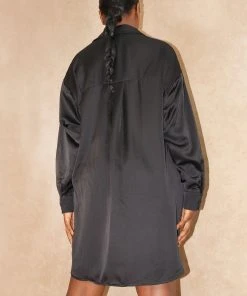 Miss Moda Luxe Black Satin Shirt Dress 7 Miss Moda Luxe Black Satin Shirt Dress -Miss Moda Luxe Shop antoniastudio 94 c8262111 3c25 4a42 b7bb c7e775ab9b84