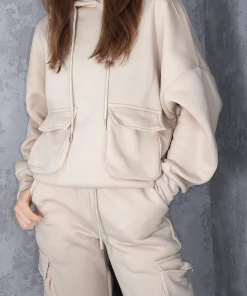Miss Moda Luxe Beige Cargo Pocket Co Ord Tracksuit Set -Miss Moda Luxe Shop beige2 ffdda929 cdf2 4b6a a10b 8f56ee2381bb