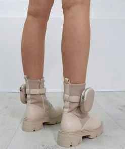 Miss Moda Luxe POCKET IT BEIGE LACE UP POCKET BOOT -Miss Moda Luxe Shop beigebootleather3 scaled