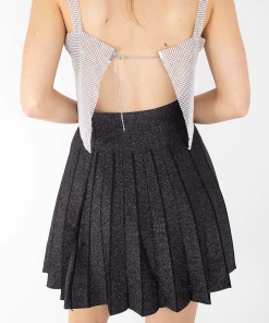 Miss Moda Luxe Black Sparkle Glitter Pleated Mini Skirt -Miss Moda Luxe Shop black4 1b9662b0 4721 45c8 a62e 23f57074f019