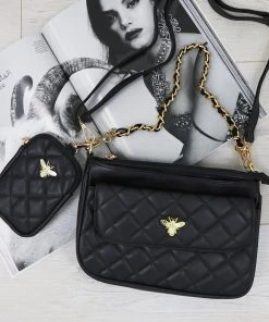 Miss Moda Luxe BRIE BLACK BAG