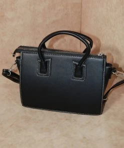 Miss Moda Luxe Padded Chain Detail Handbag Black -Miss Moda Luxe Shop blackchain scaled