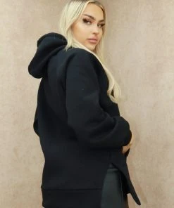 Miss Moda Luxe Black Oversized Basic Cotton Hoodie -Miss Moda Luxe Shop blackhoodie5edit scaled