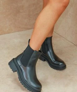 Miss Moda Luxe EMILY Basic Chelsea Boot Black