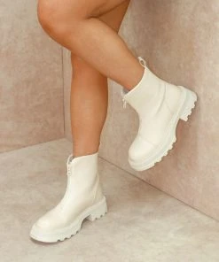 Miss Moda Luxe FRANKIE Beige Zip Up Chelsea Boot -Miss Moda Luxe Shop boots 37 scaled