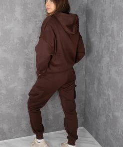 Miss Moda Luxe Brown Cargo Pocket Co Ord Tracksuit Set -Miss Moda Luxe Shop brown3 dc846704 ed9c 4614 a774 074ab8e17174
