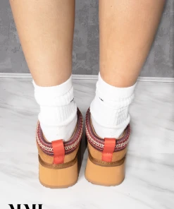 Miss Moda Luxe Camel Tazmin Aztec Detail Faux Fur Lining Platform Slipper -Miss Moda Luxe Shop camelback 5f253151 4e7a 461f a20d 04778085f63c