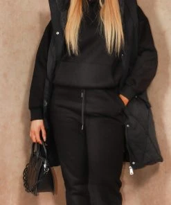 Miss Moda Luxe Black Three Piece Gilet And Lounge Set -Miss Moda Luxe Shop coats 16 scaled