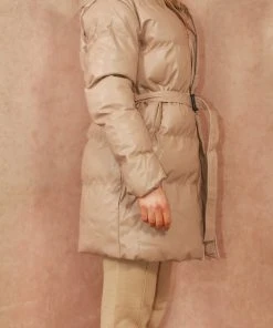 Miss Moda Luxe Beige Faux Leather Tie Oversized Midi Length Puffer Jacket 5 Miss Moda Luxe Beige Faux Leather Tie Oversized Midi Length Puffer Jacket -Miss Moda Luxe Shop coats 32 scaled