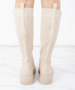 Miss Moda Luxe Beige Ribbed Knee High Sock Boot With Leather Detail 7 Miss Moda Luxe Beige Ribbed Knee High Sock Boot With Leather Detail -Miss Moda Luxe Shop creamback 31092873 8ee5 485f 8be3 20ec9214d62d