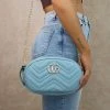 Miss Moda Luxe THE GIGI BLUE CROSS BODY BAG.