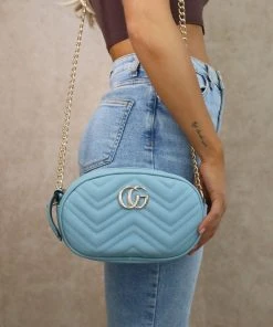 Miss Moda Luxe THE GIGI BLUE CROSS BODY BAG.