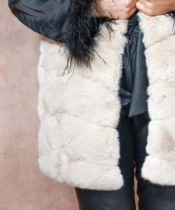 Miss Moda Luxe Beige Faux Fur Gilet -Miss Moda Luxe Shop giletfluff 18 scaled
