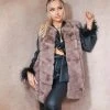 Miss Moda Luxe Taupe Faux Fur Gilet