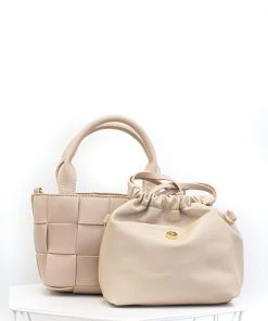 Miss Moda Luxe BEIGE WOVEN BUCKET BAG AND POUCH -Miss Moda Luxe Shop hollymirror 175 scaled