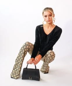 Miss Moda Luxe THE GLITTER PRINT FLARES -Miss Moda Luxe Shop jessretro 18 scaled