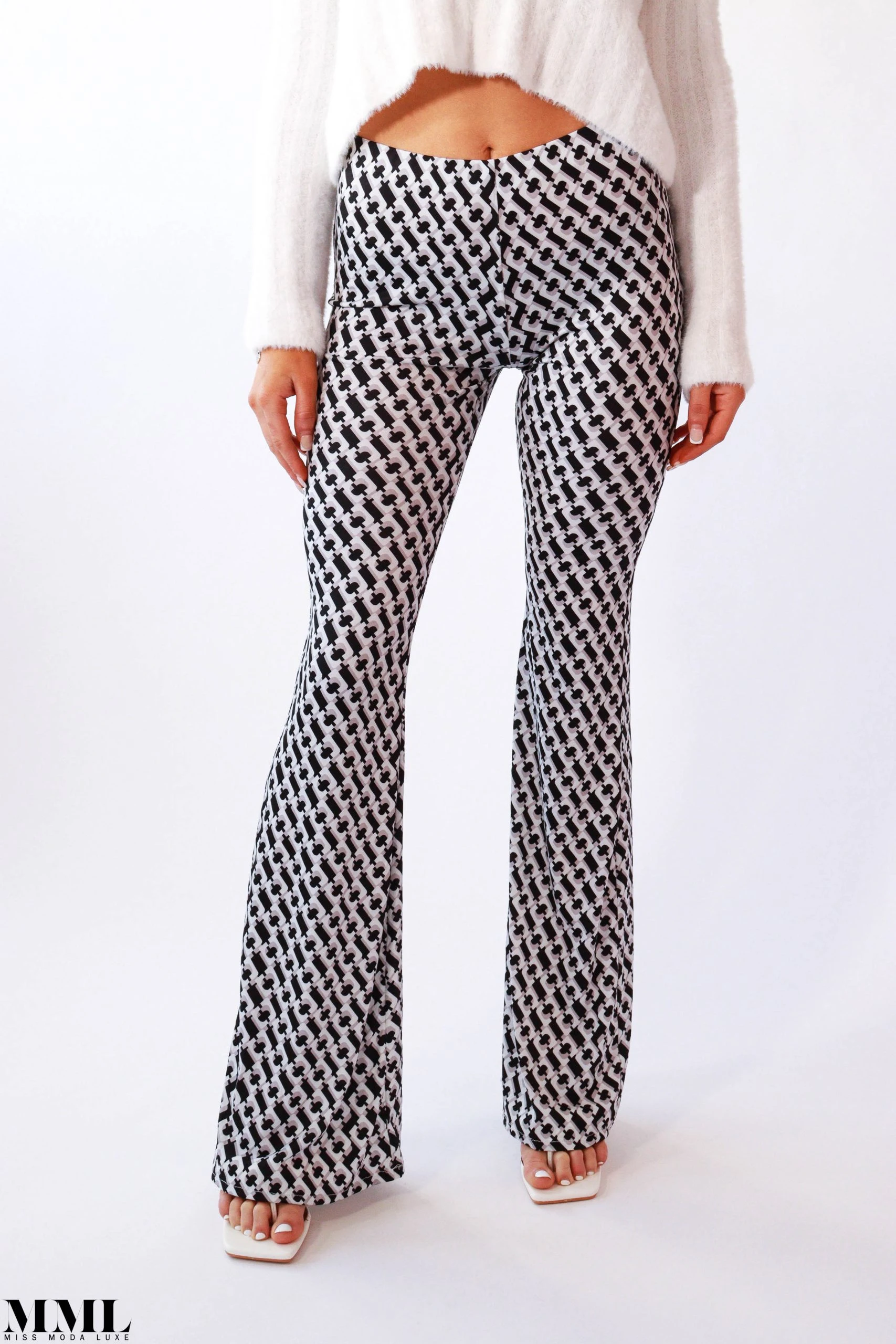 Miss Moda Luxe THE RETRO TILE FLARES 2 Miss Moda Luxe THE RETRO TILE FLARES - Image 2