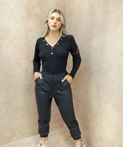 Miss Moda Luxe Black Soft Knit Button Up Bodysuit -Miss Moda Luxe Shop leatherjoggersblack ca0e8955 a4c7 4578 9b49 f33a8d305691 scaled