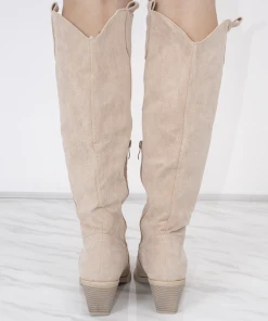 Miss Moda Luxe Beige Knee High Embroidery Faux Suede Cowboy Boot 9 Miss Moda Luxe Beige Knee High Embroidery Faux Suede Cowboy Boot -Miss Moda Luxe Shop newb2