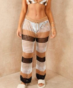 Miss Moda Luxe Beige And Black Beach Crochet Top And Trouser Set -Miss Moda Luxe Shop oceanbeach 07 scaled