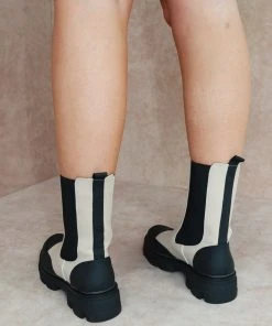 Miss Moda Luxe PIA Beige Chunky Sole Chelsea Ankle Boot 7 Miss Moda Luxe PIA Beige Chunky Sole Chelsea Ankle Boot -Miss Moda Luxe Shop piashoeedit