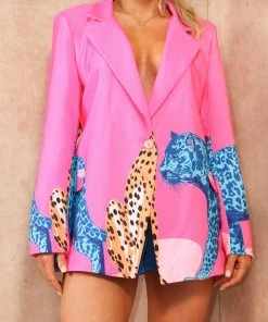 Miss Moda Luxe Pink Premium Cheetah Graphic Print Colour-block Blazer 8 Miss Moda Luxe Pink Premium Cheetah Graphic Print Colour-block Blazer -Miss Moda Luxe Shop pinkcheetah 2 scaled