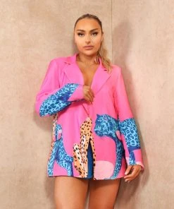 Miss Moda Luxe Pink Premium Cheetah Graphic Print Colour-block Blazer 10 Miss Moda Luxe Pink Premium Cheetah Graphic Print Colour-block Blazer -Miss Moda Luxe Shop pinkcheetah 5 scaled