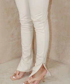 Miss Moda Luxe Beige Split Hem Faux Leather Trousers -Miss Moda Luxe Shop productshotsshoesoutout 136 3f7e4125 1d75 4ba0 80fa 42aeda9a7652