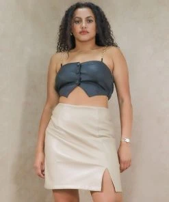 Miss Moda Luxe Black PVC Chain Crop Top -Miss Moda Luxe Shop productshotsshoesoutout 49copy