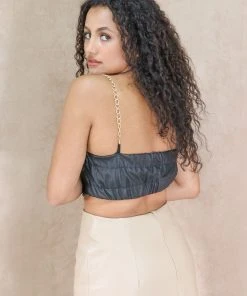 Miss Moda Luxe Black PVC Chain Crop Top -Miss Moda Luxe Shop productshotsshoesoutout 55