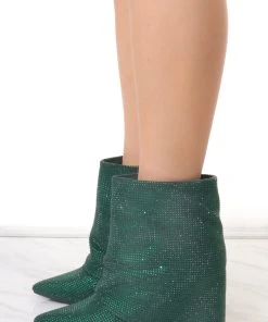 Miss Moda Luxe Green Diamante Fold Over Shark Ankle Boot -Miss Moda Luxe Shop redo 155 scaled