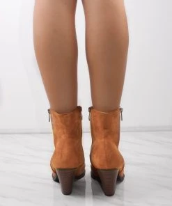 Miss Moda Luxe Camel Ankle Faux Suede Embroidered Cowboy Boot -Miss Moda Luxe Shop redo 266 scaled