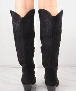 Miss Moda Luxe Black Knee High Embroidery Faux Suede Cowboy Boot 6 Miss Moda Luxe Black Knee High Embroidery Faux Suede Cowboy Boot -Miss Moda Luxe Shop redo 279 scaled