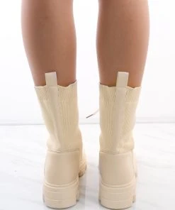 Miss Moda Luxe Cream Lace Up Faux Leather Sock Boots -Miss Moda Luxe Shop redo 366 scaled