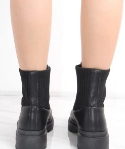 Miss Moda Luxe Black Zip Front Chunky Ribbed Ankle Boot -Miss Moda Luxe Shop redo 625 scaled