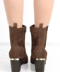 Miss Moda Luxe Brown Almond Toe Heeled Cowboy Silhouette Boot -Miss Moda Luxe Shop redo 639 scaled