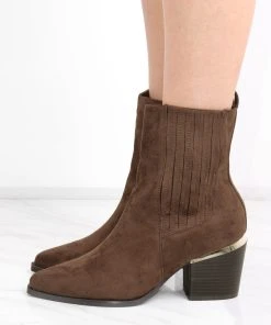 Miss Moda Luxe Brown Almond Toe Heeled Cowboy Silhouette Boot -Miss Moda Luxe Shop redo 640 scaled