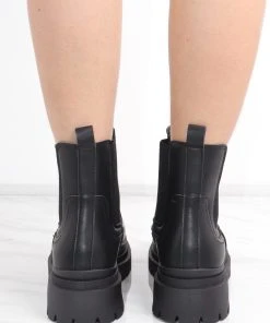 Miss Moda Luxe Black Ankle Short Chelsea Platform Boots -Miss Moda Luxe Shop redo 646 scaled