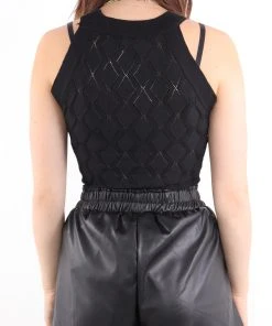 Miss Moda Luxe Black Knitted High Round Neck Racer Bodysuit -Miss Moda Luxe Shop redo 735 scaled