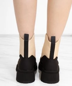 Miss Moda Luxe Cream/Black Contrast Zip Chunky Platform Ankle Boot -Miss Moda Luxe Shop redo 782 scaled